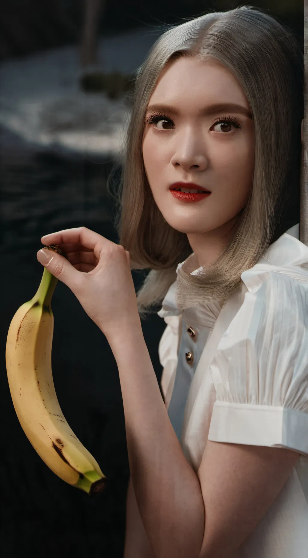 ai character: banana background