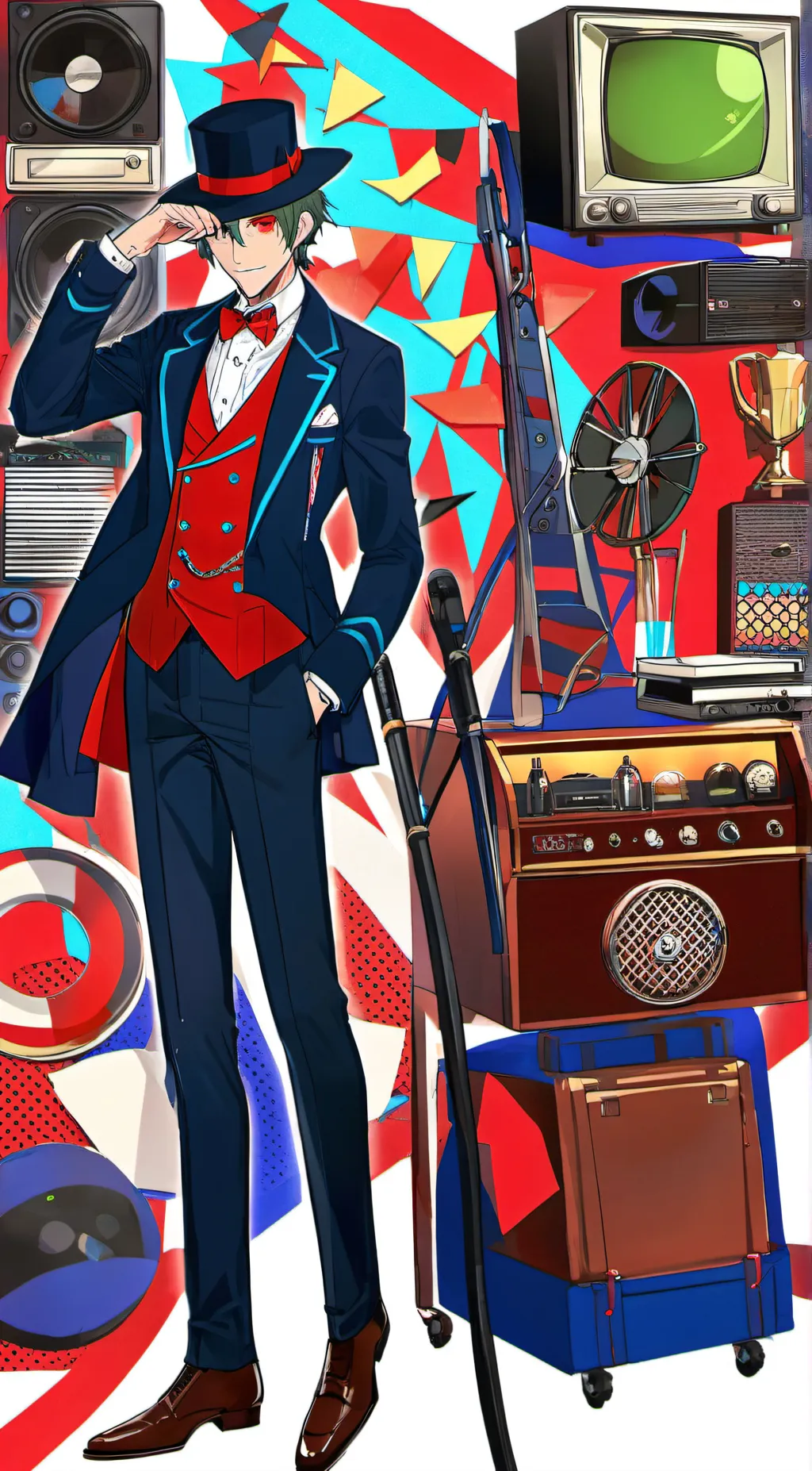 ai character: Vox(The V-Crew) background