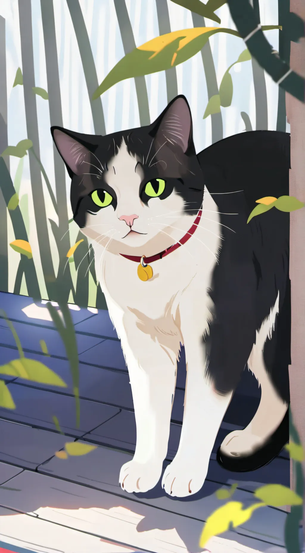 ai character: cat  background
