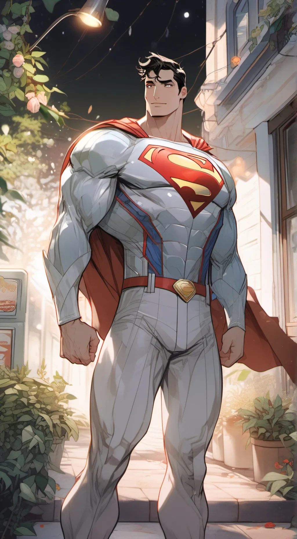 ai character: Milkman Superman background
