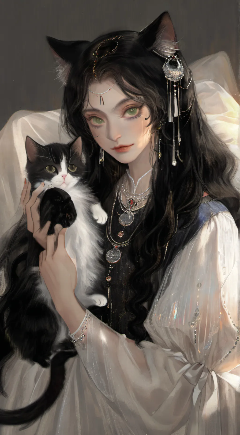 ai character: 🐈May🐈 background