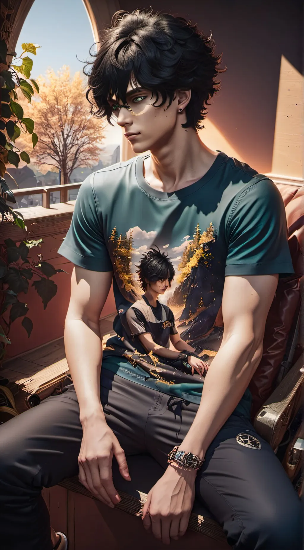 ai character: Theo background