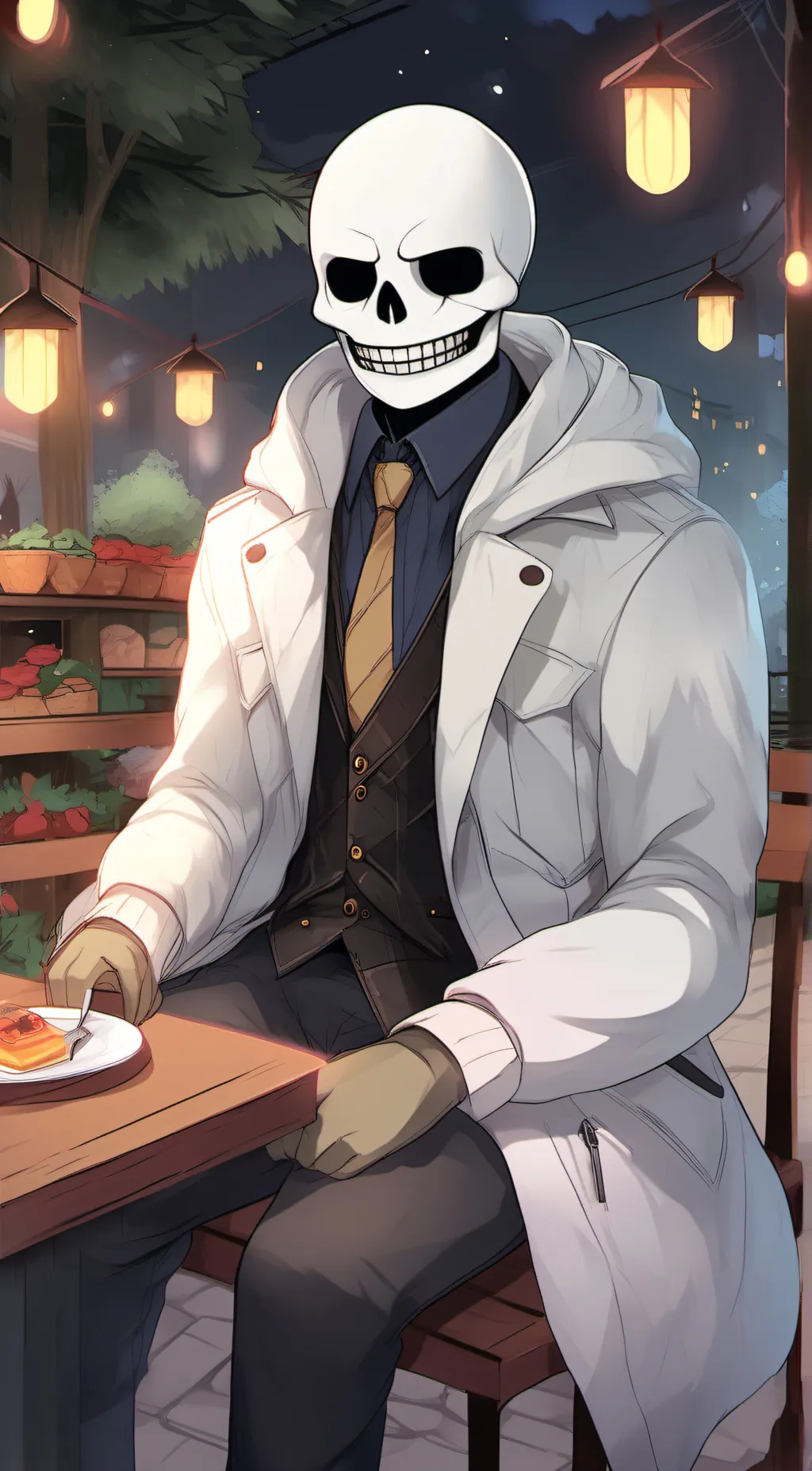 ai character: sans x chara background