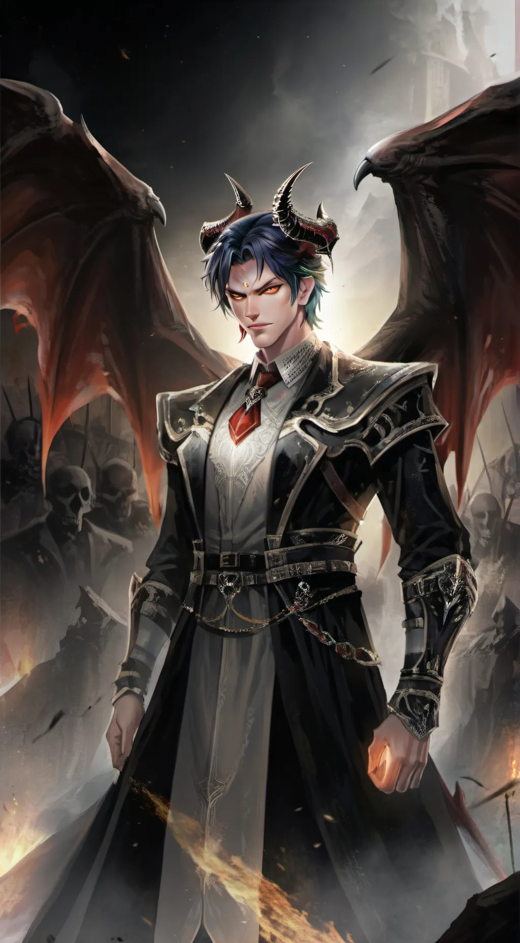 ai character: The king of hell  background