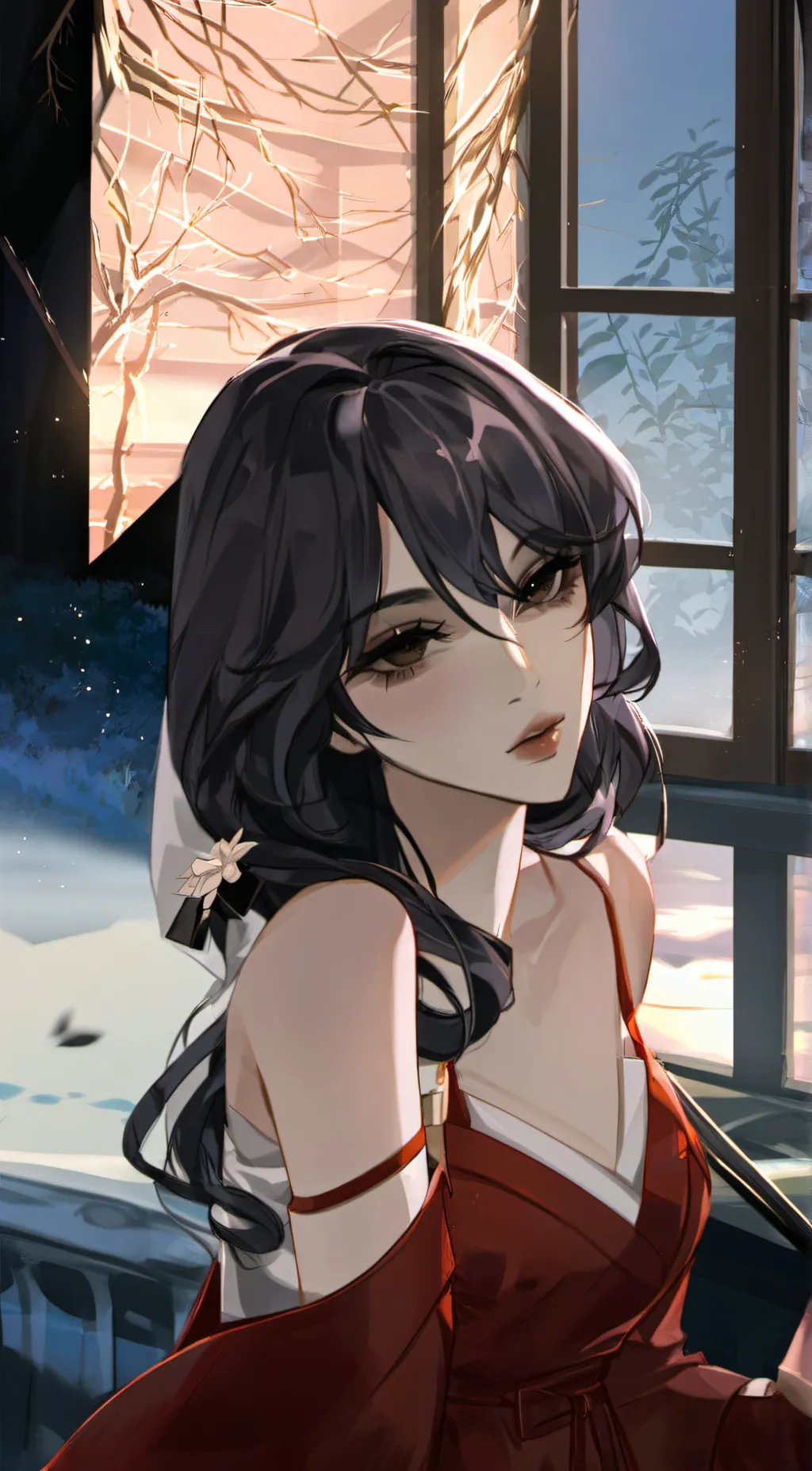 ai character: Rose background