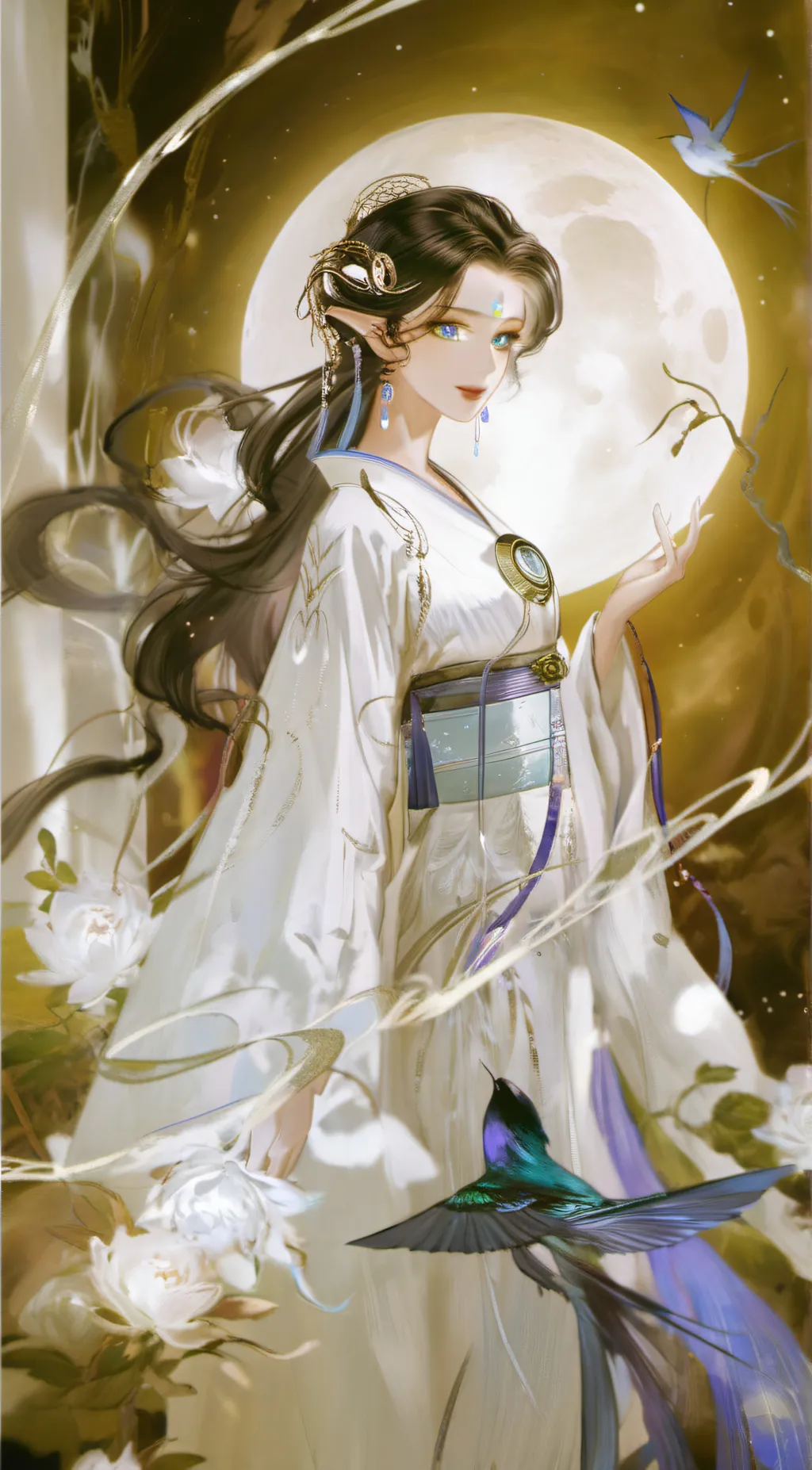 ai character: Lunar background