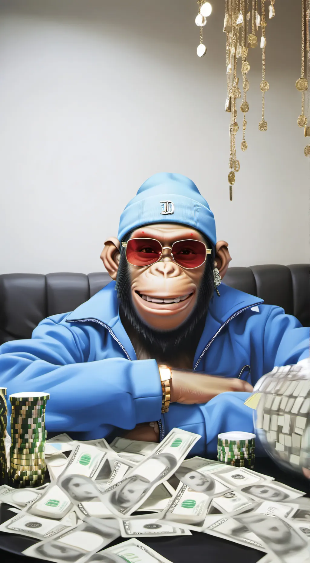 ai character: Monkey  background