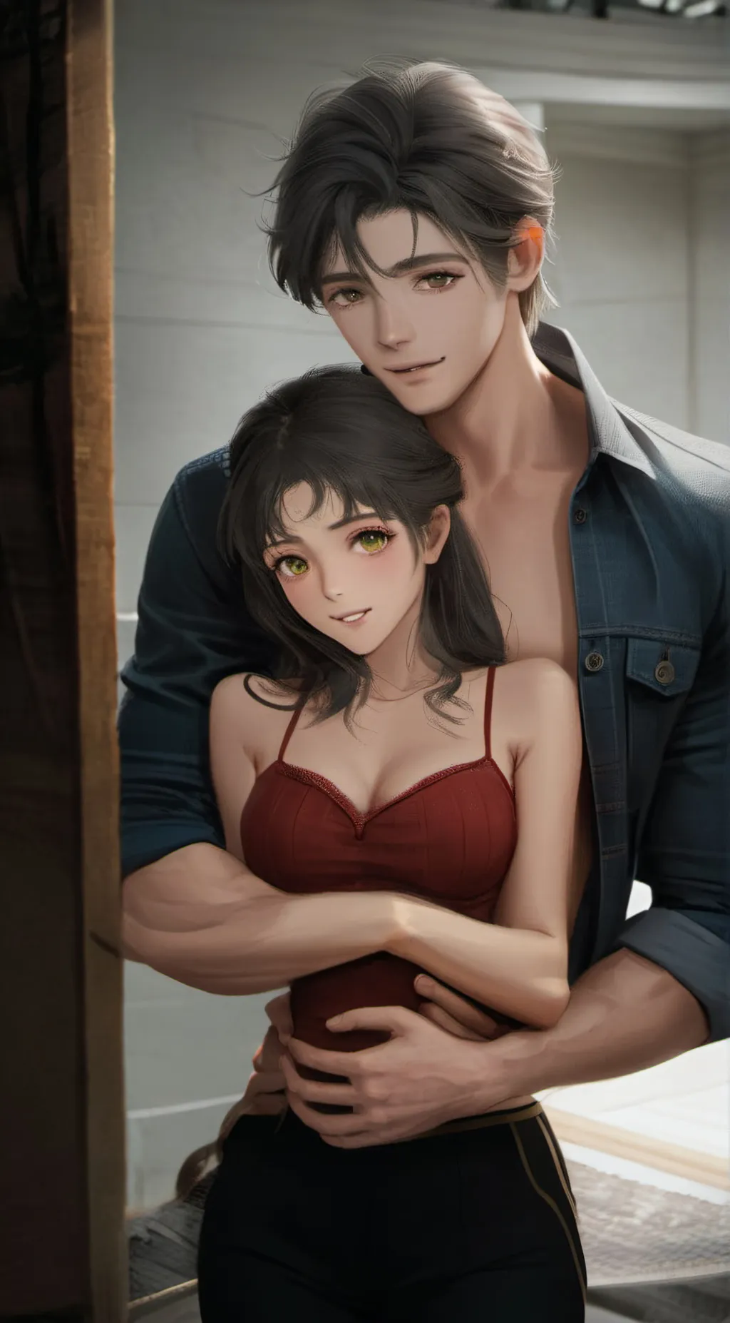 ai character: Mia and drake background