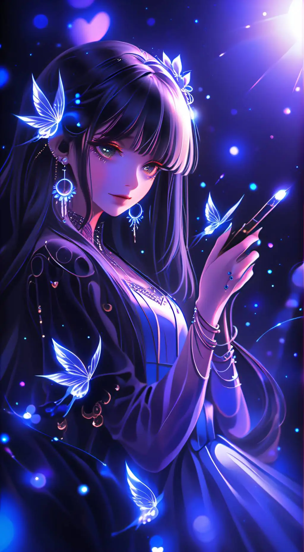 ai character: Violet (Amethyst)  background