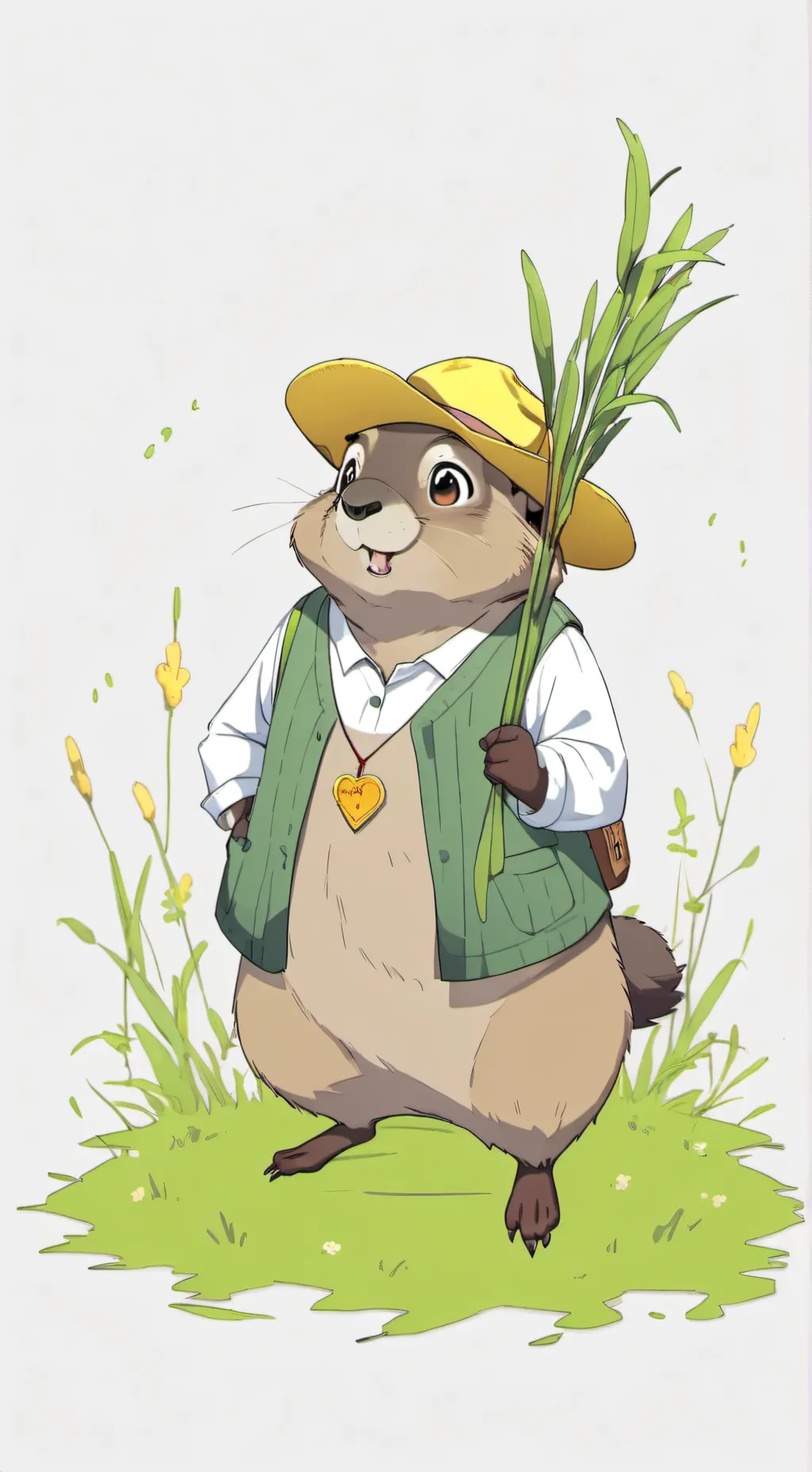 ai character: spring background