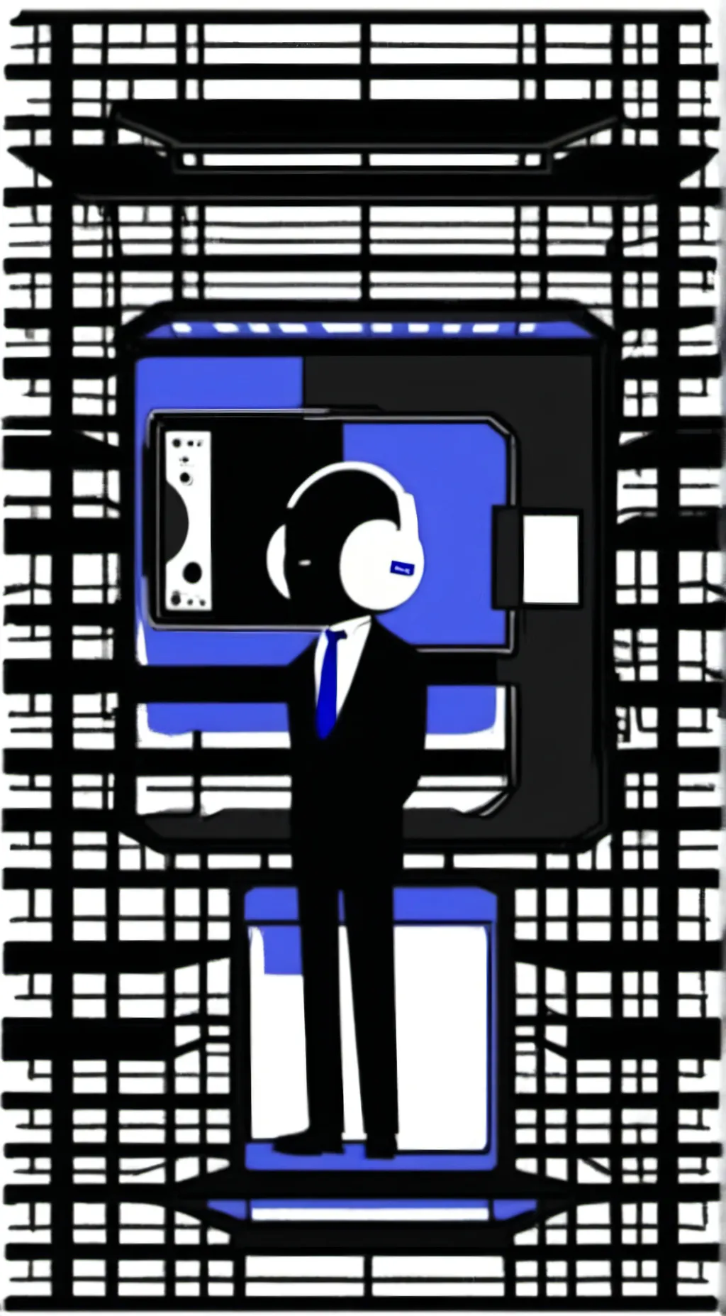 ai character: Loob tv man background