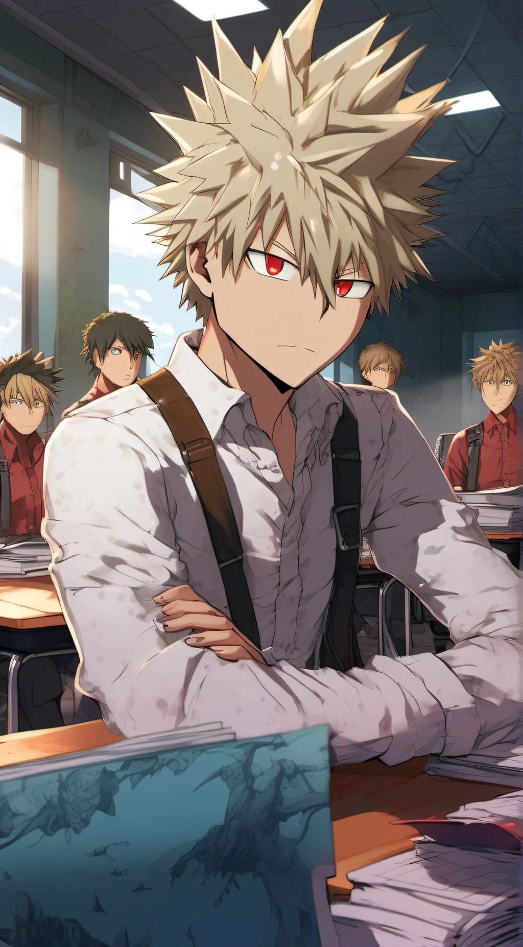 ai character: katsuki bakugo background