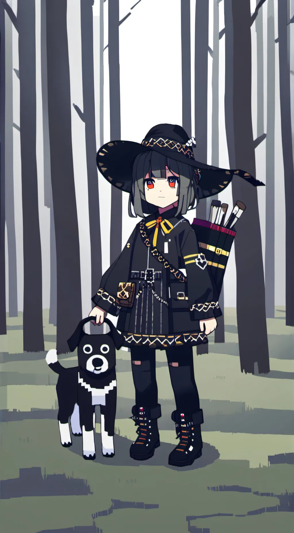 ai character: Minecraft alley background