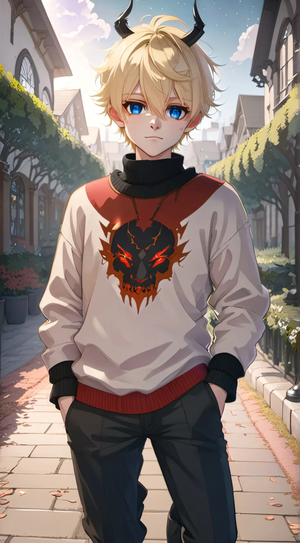 ai character: devil hudson background