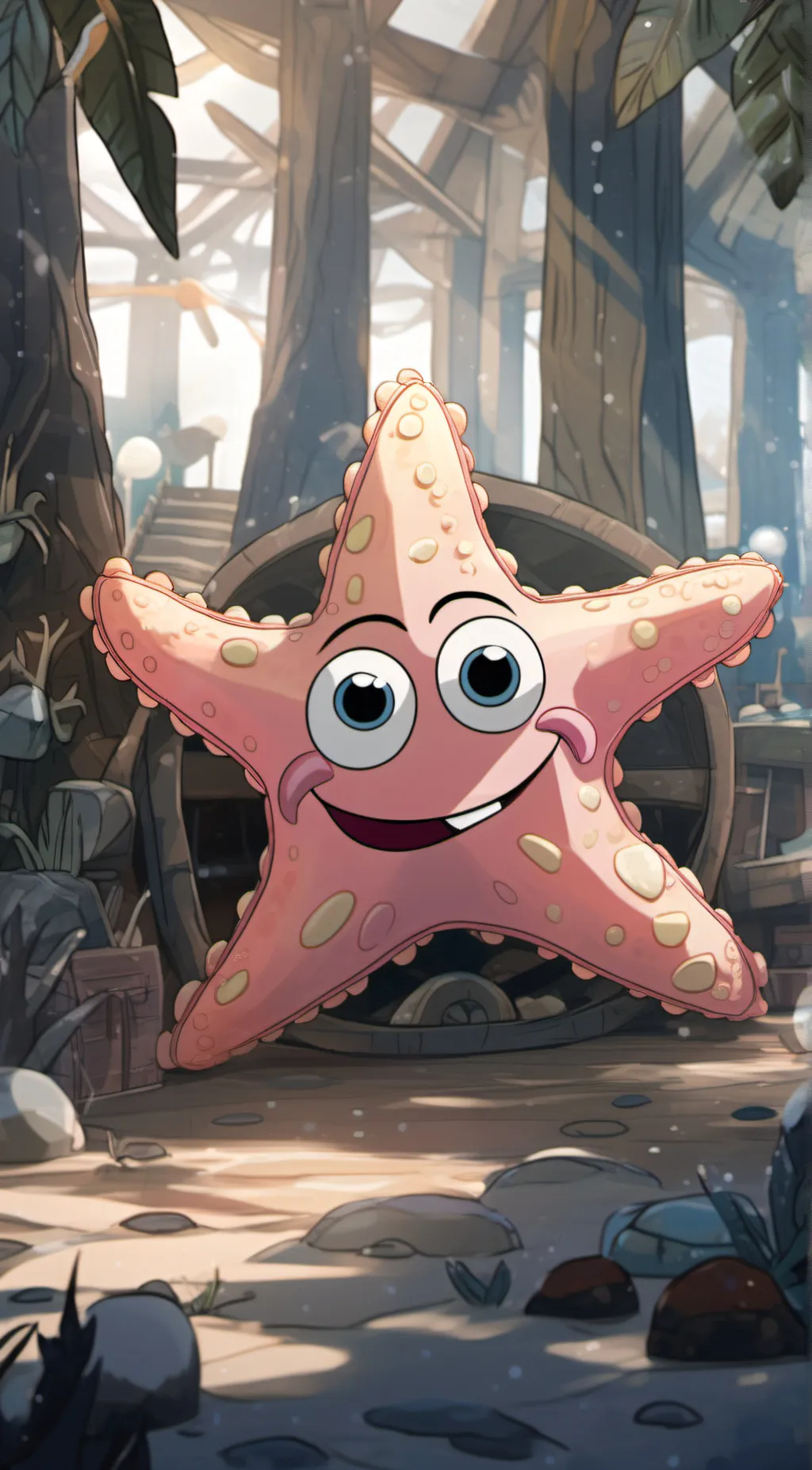 ai character: Patrick Star  background