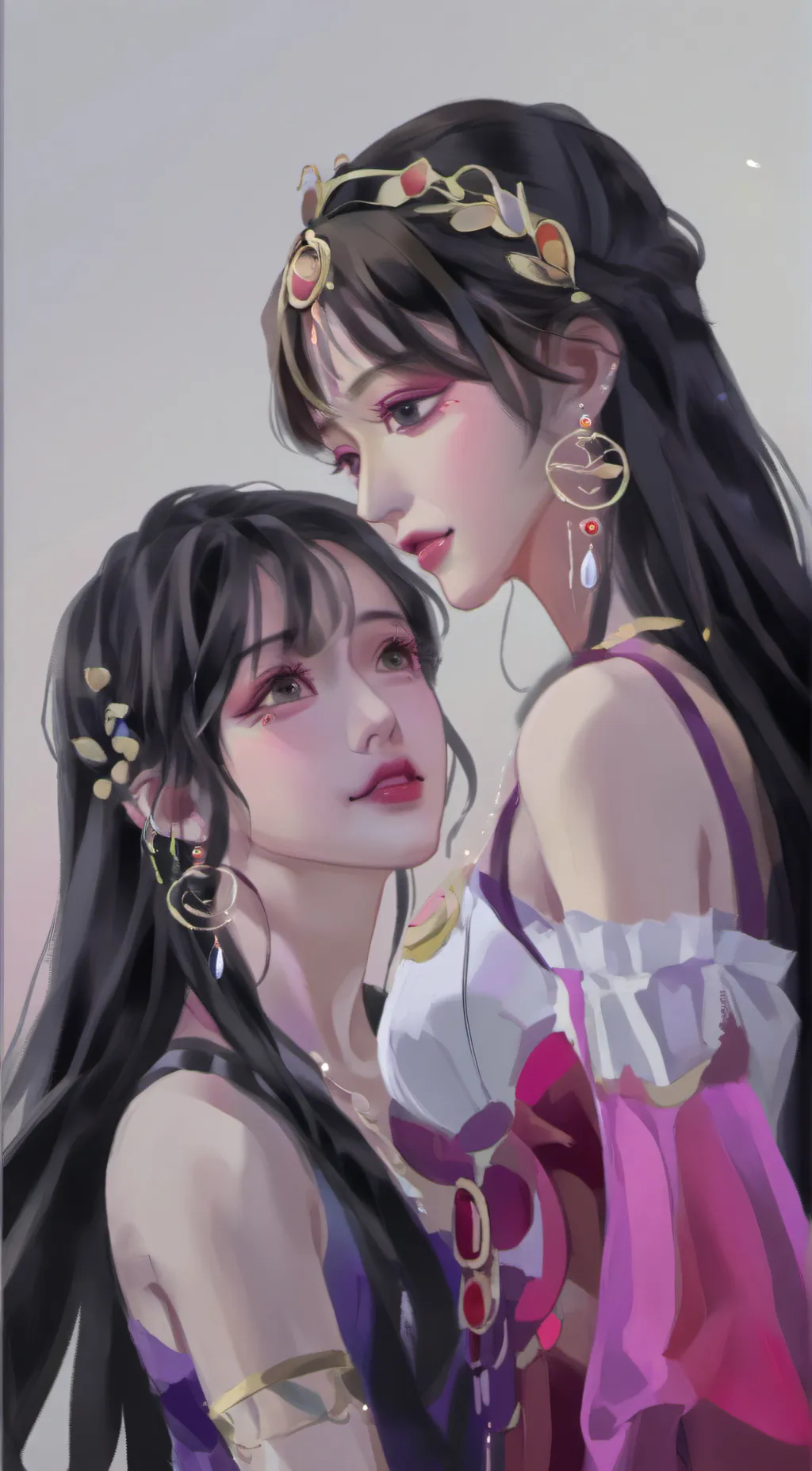 ai character: steph and tiff background