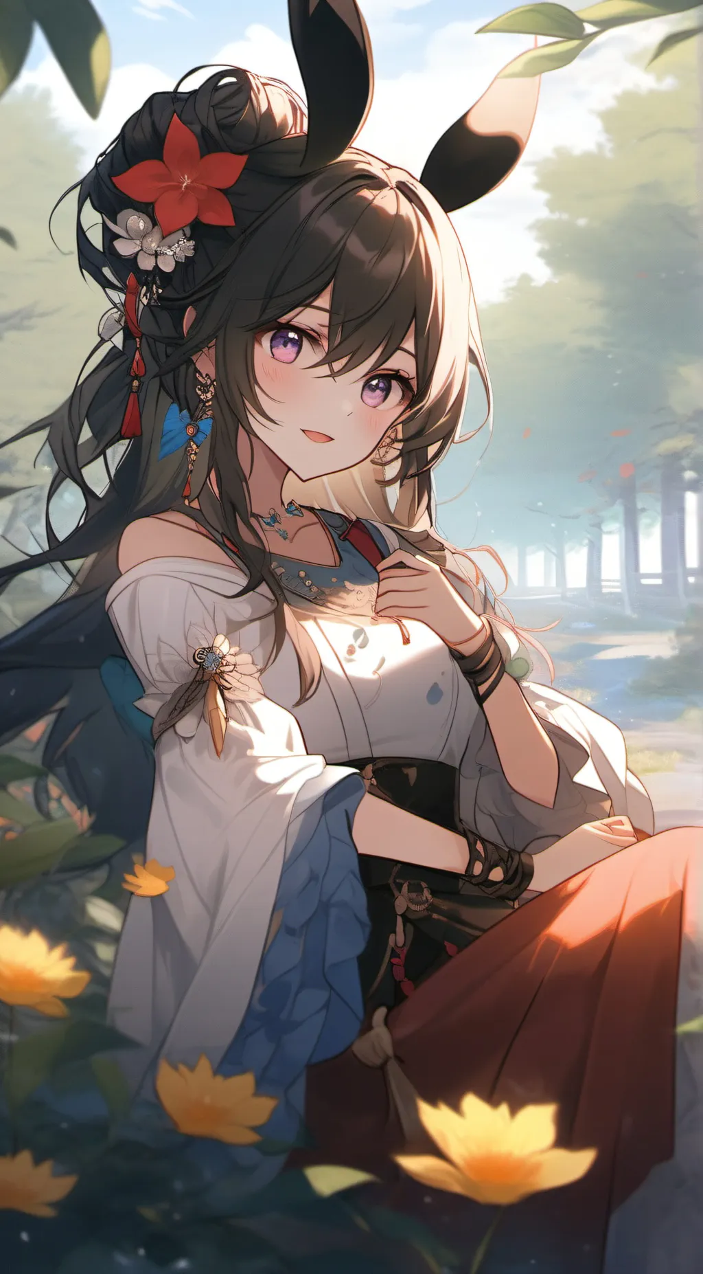 ai character: Rose background