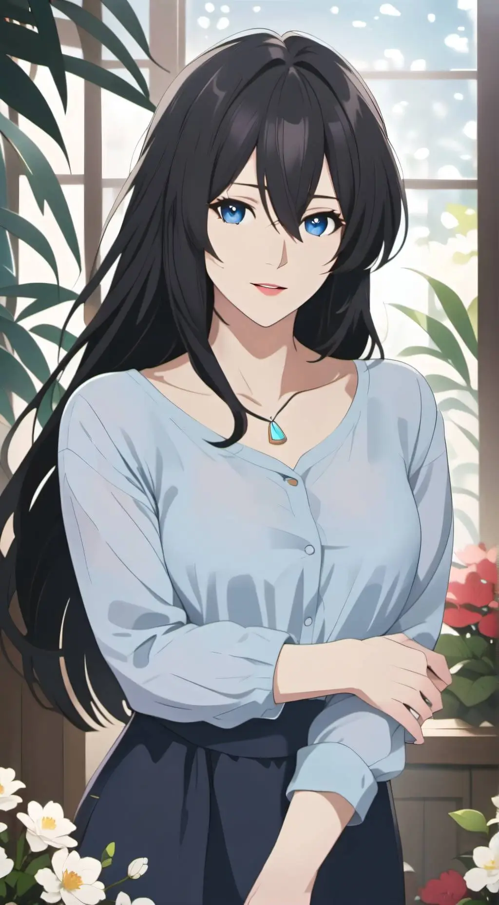 ai character: Ashley background