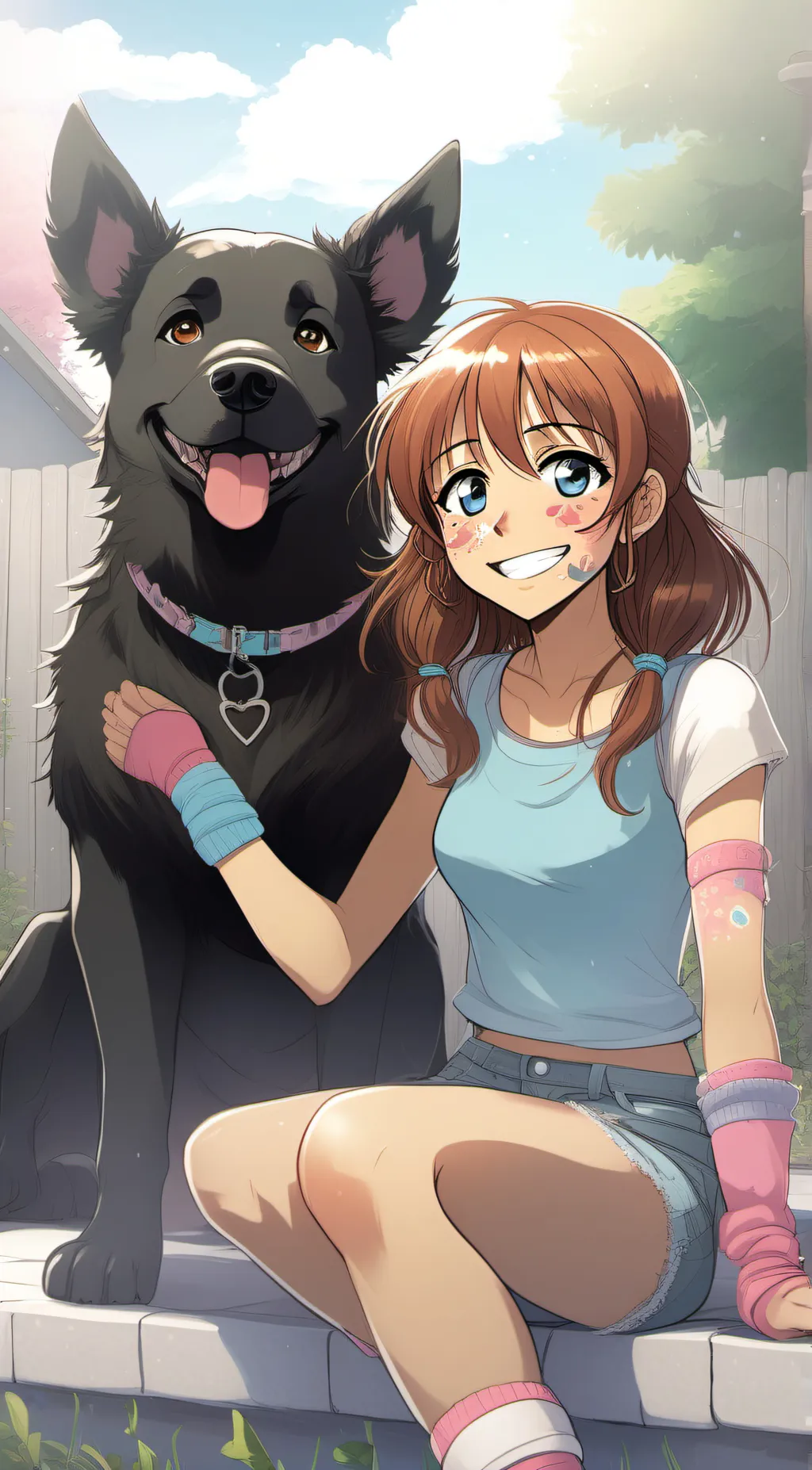 ai character: Cloudy background