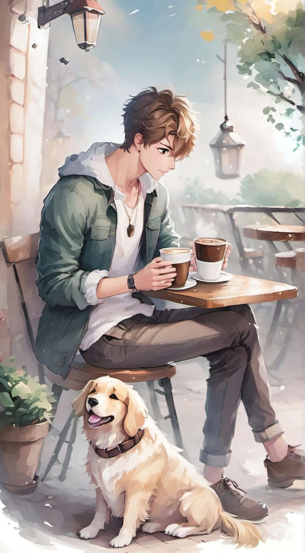 ai character: Leo background