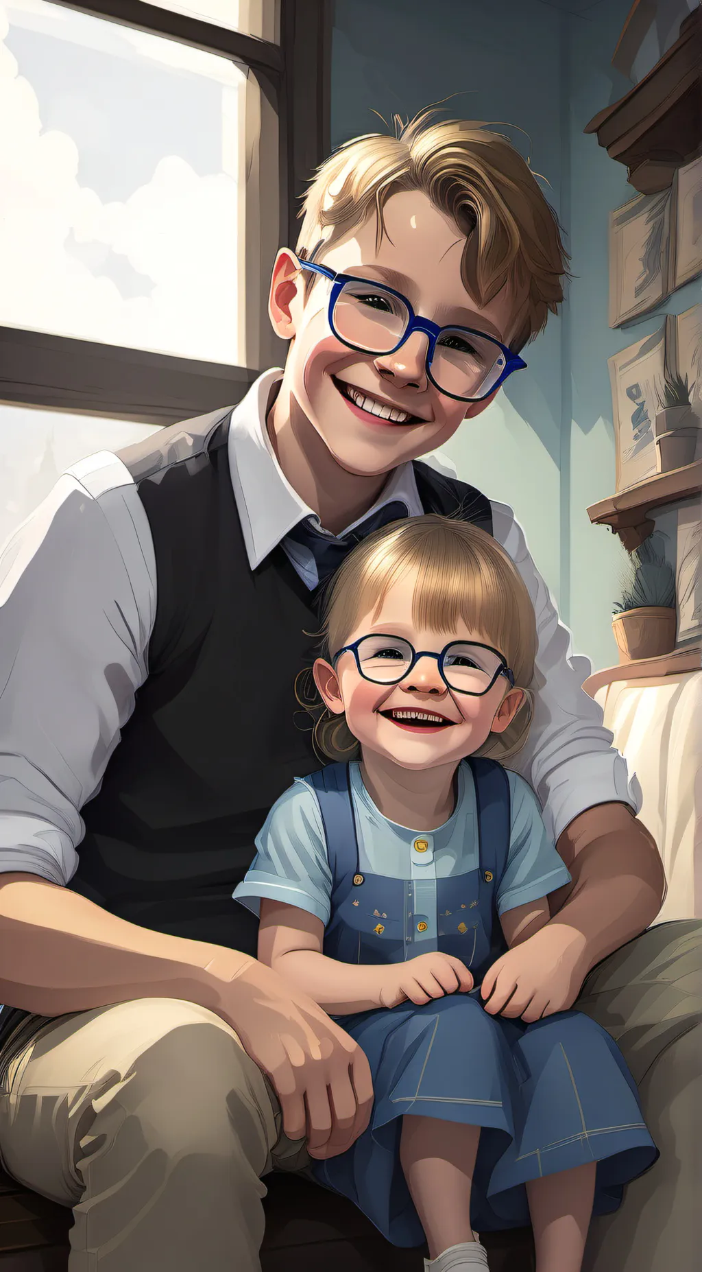 ai character: Asher and Masie background