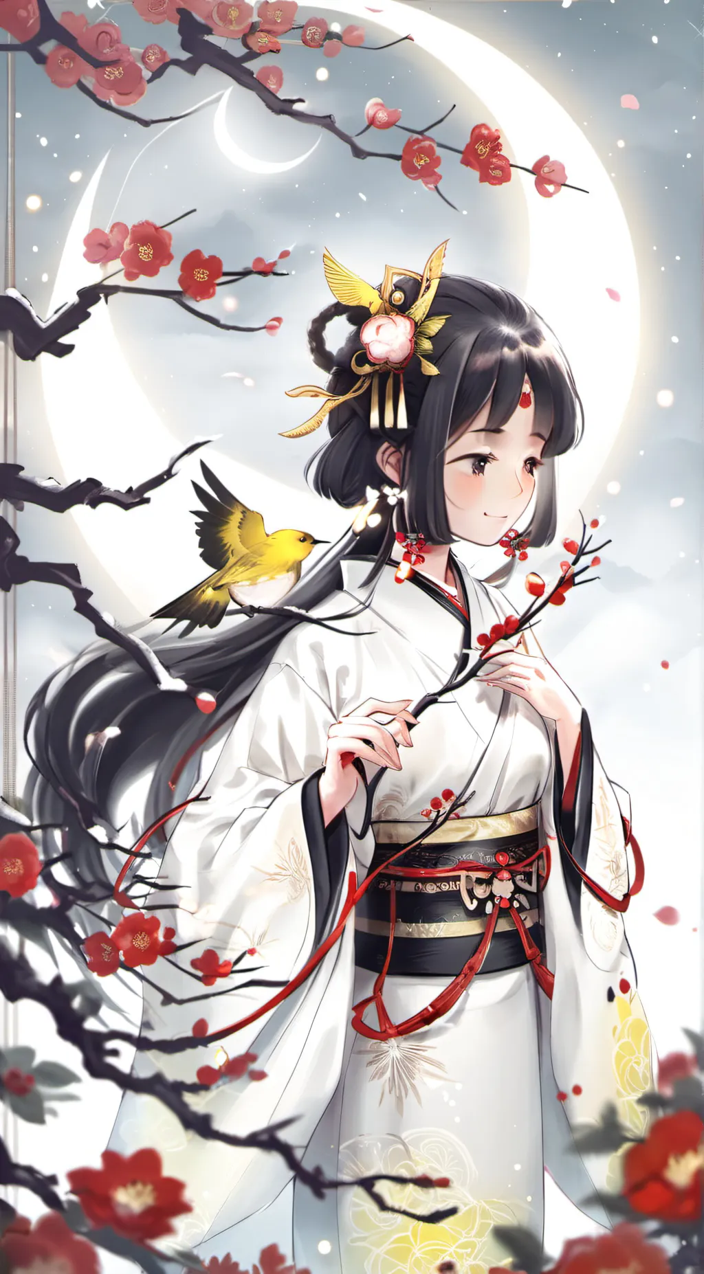 ai character: Moon background