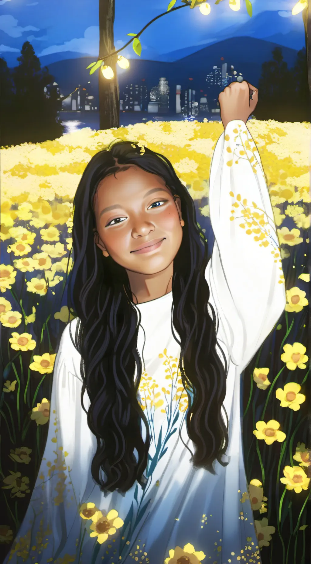 ai character: Rose background