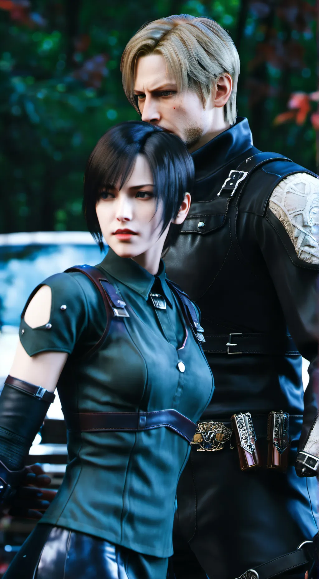 ai character: Leon & Ada background