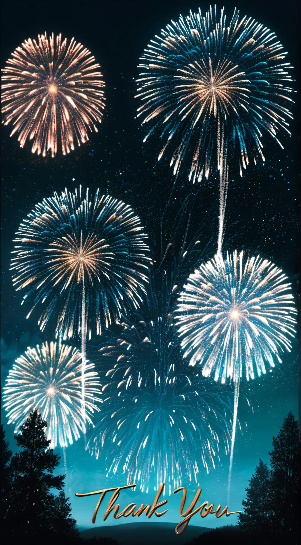 ai character: thank you supports background