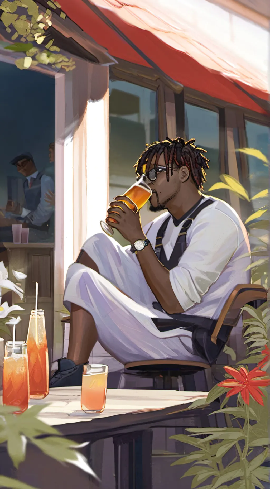 ai character: Juice wald  background