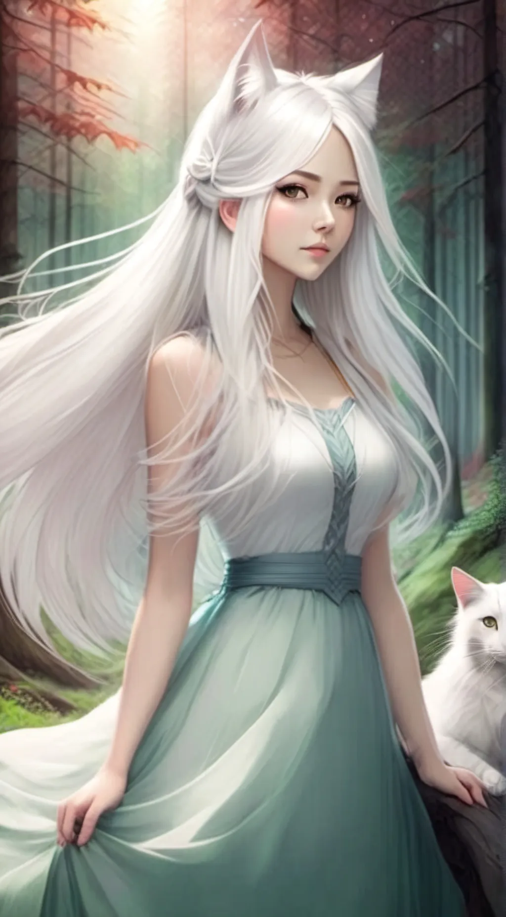 ai character: Cambria  background