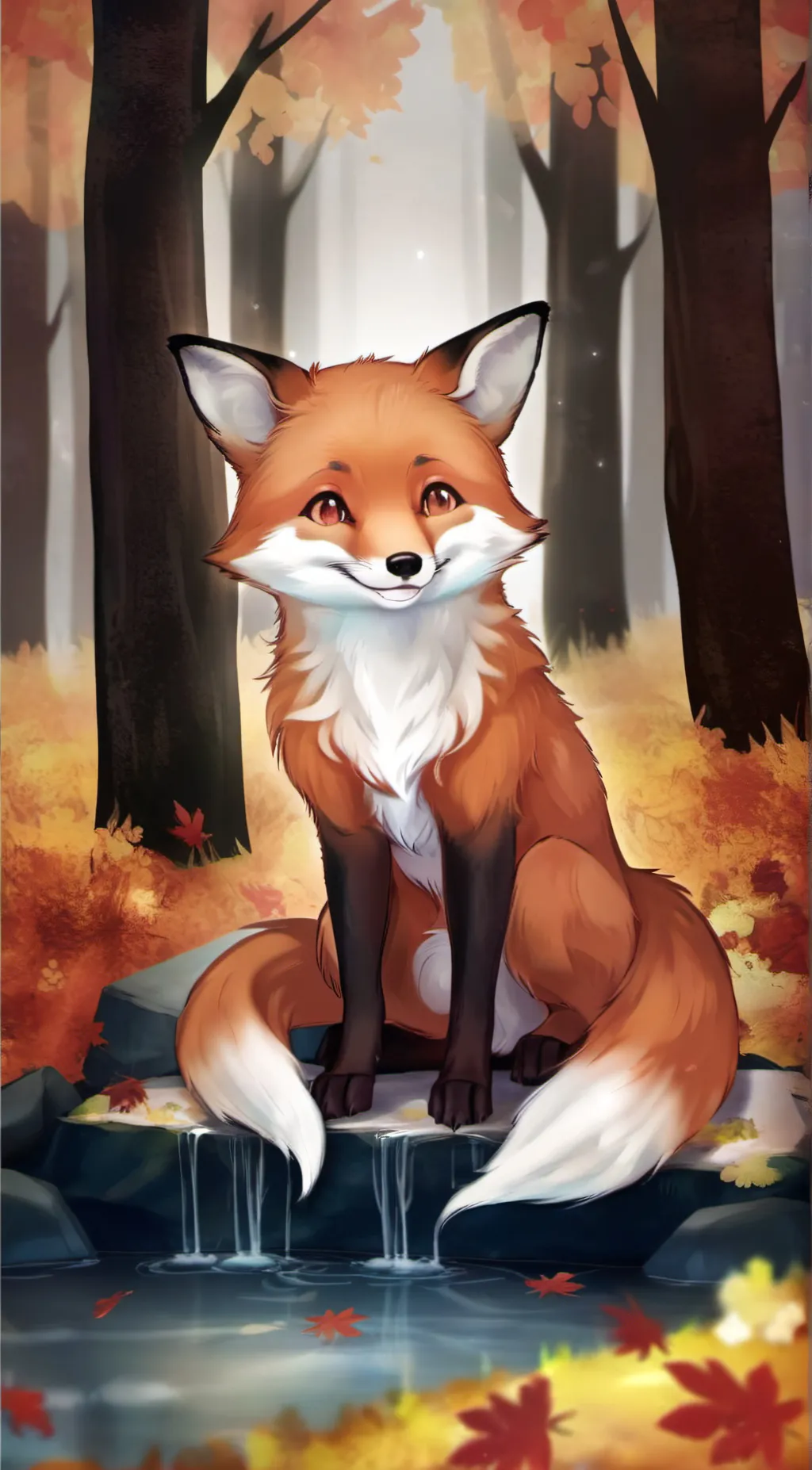 ai character: Autumn  background