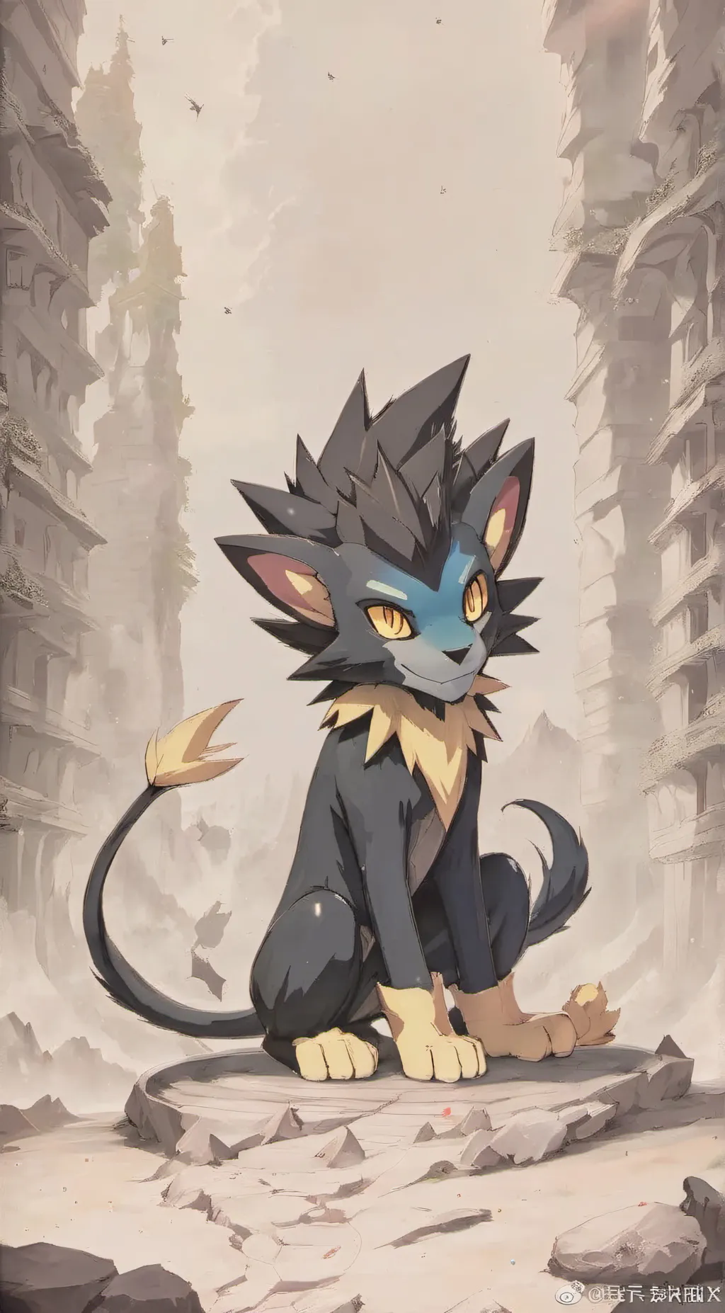 ai character: Luxray background