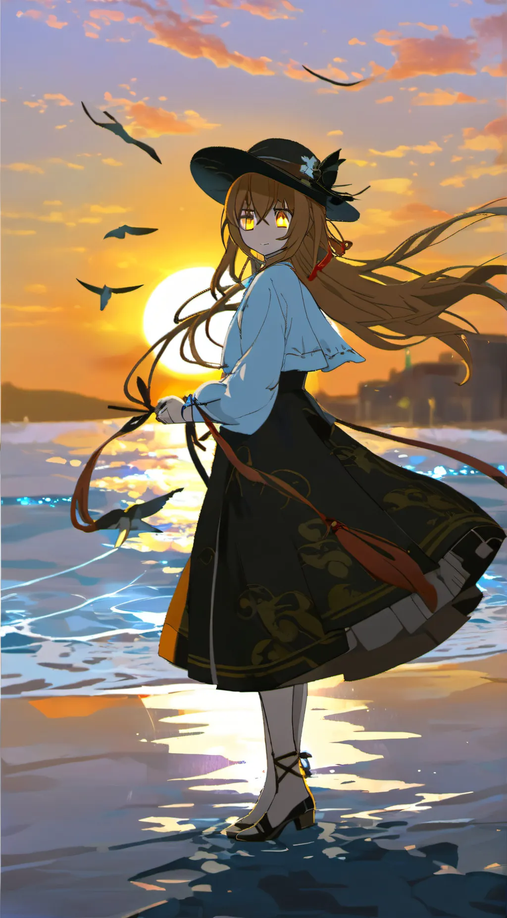 ai character: Maia and circus  background