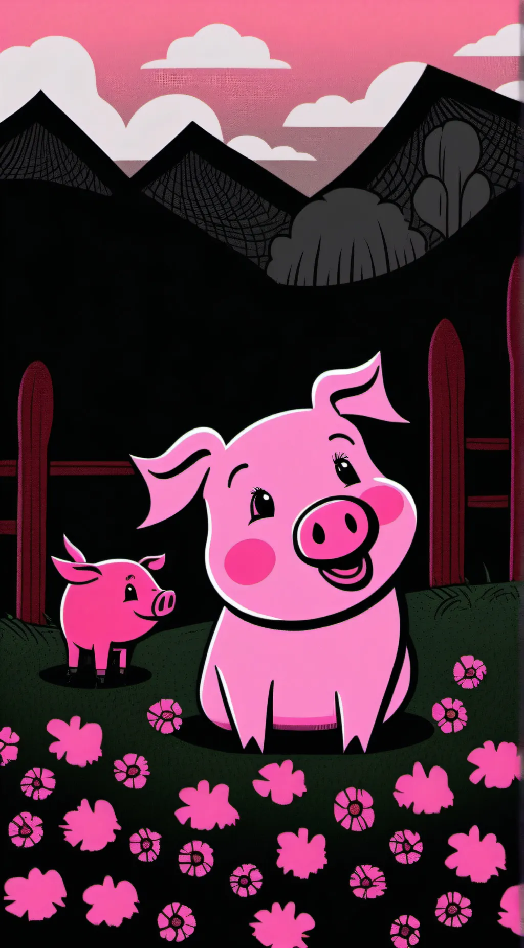 ai character: Pickypiggy  background