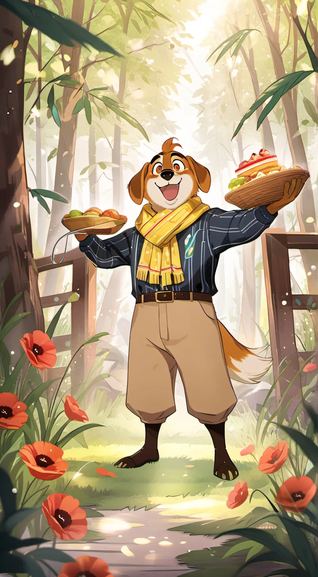 ai character: Yandere dogday  background