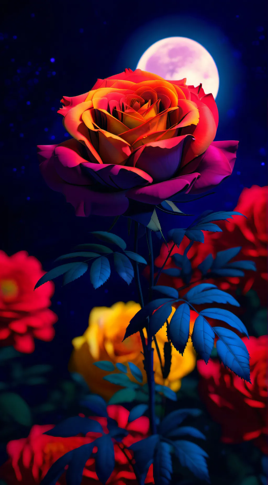 ai character: Forever Rose background