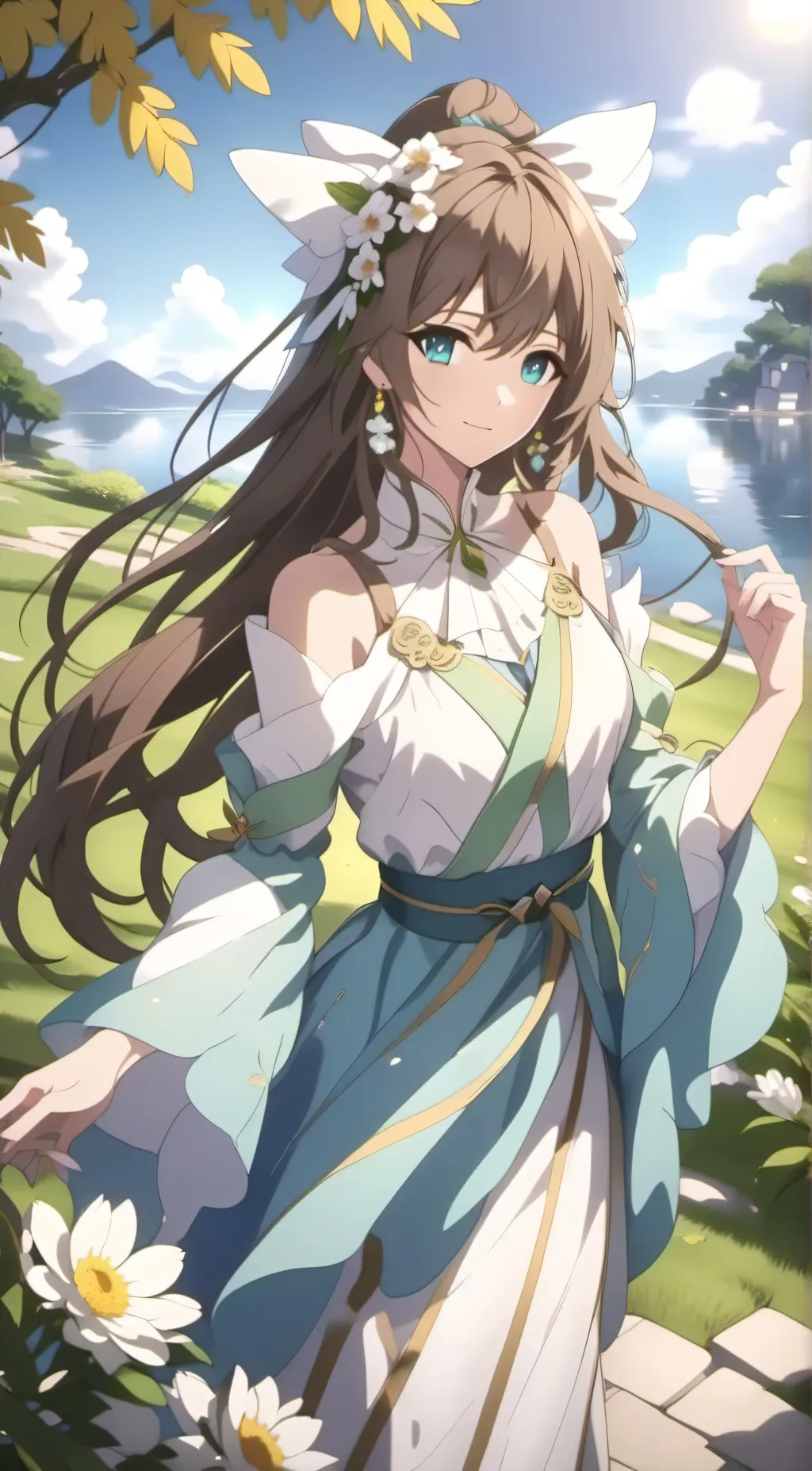 ai character: Winter  background