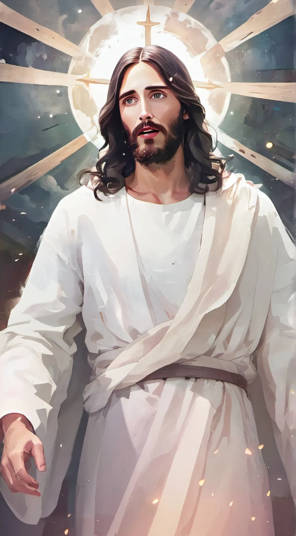 ai character: jesus christ  background