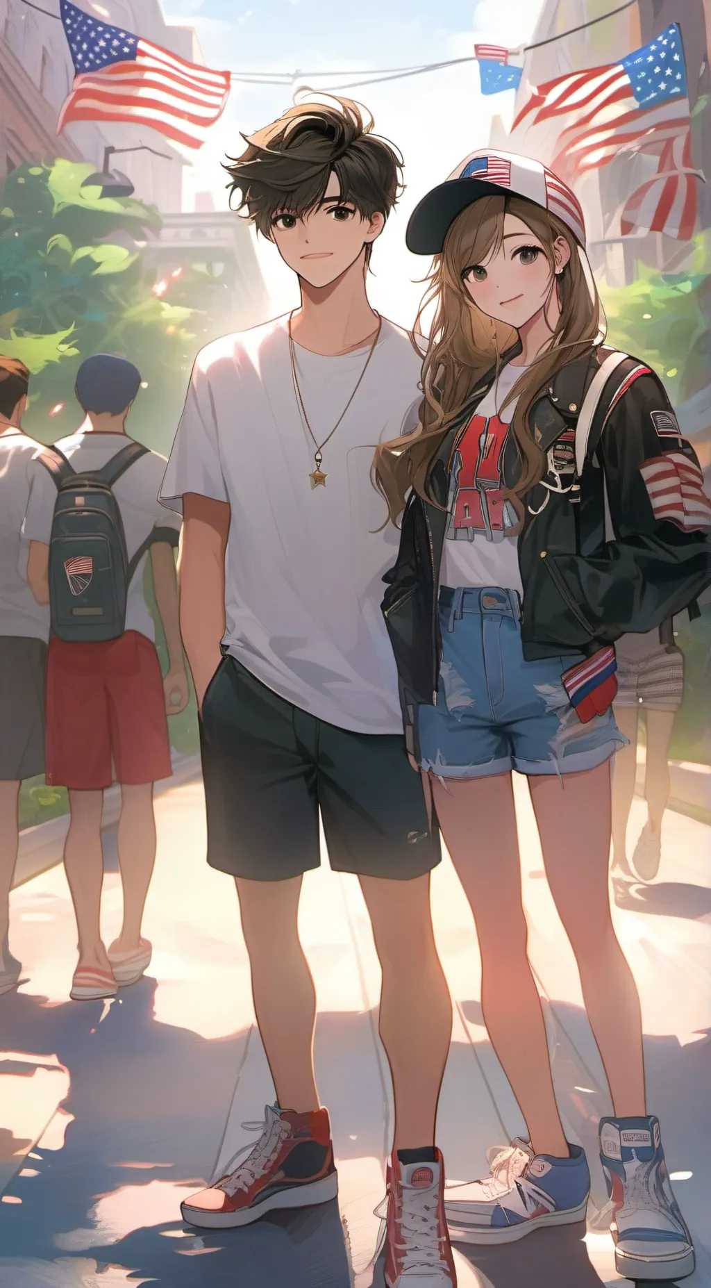 ai character: Lexi and Brent  background