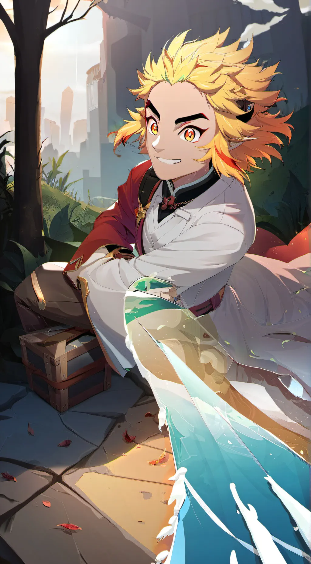 ai character: Rengoku kyojiro background