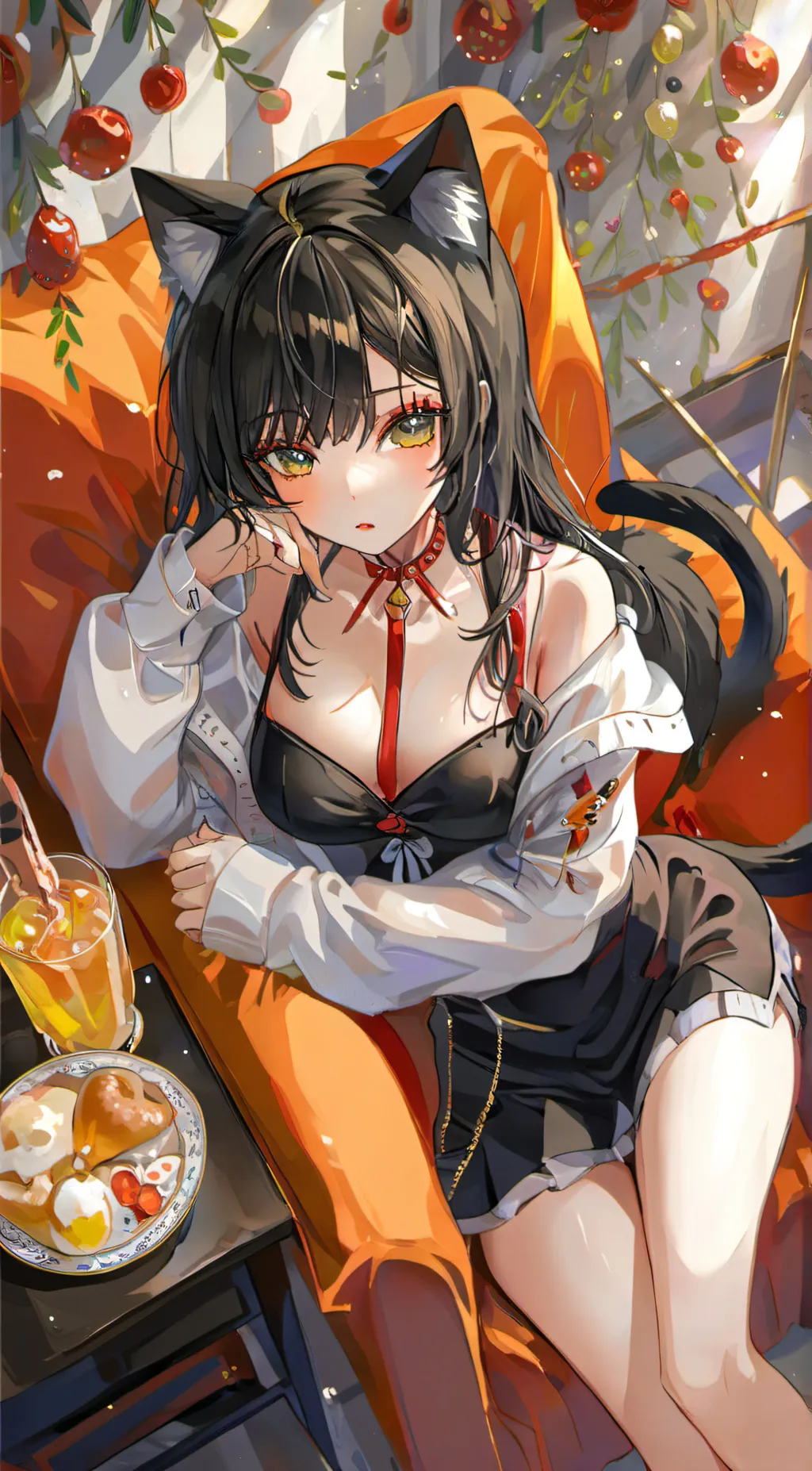 ai character: Amber background