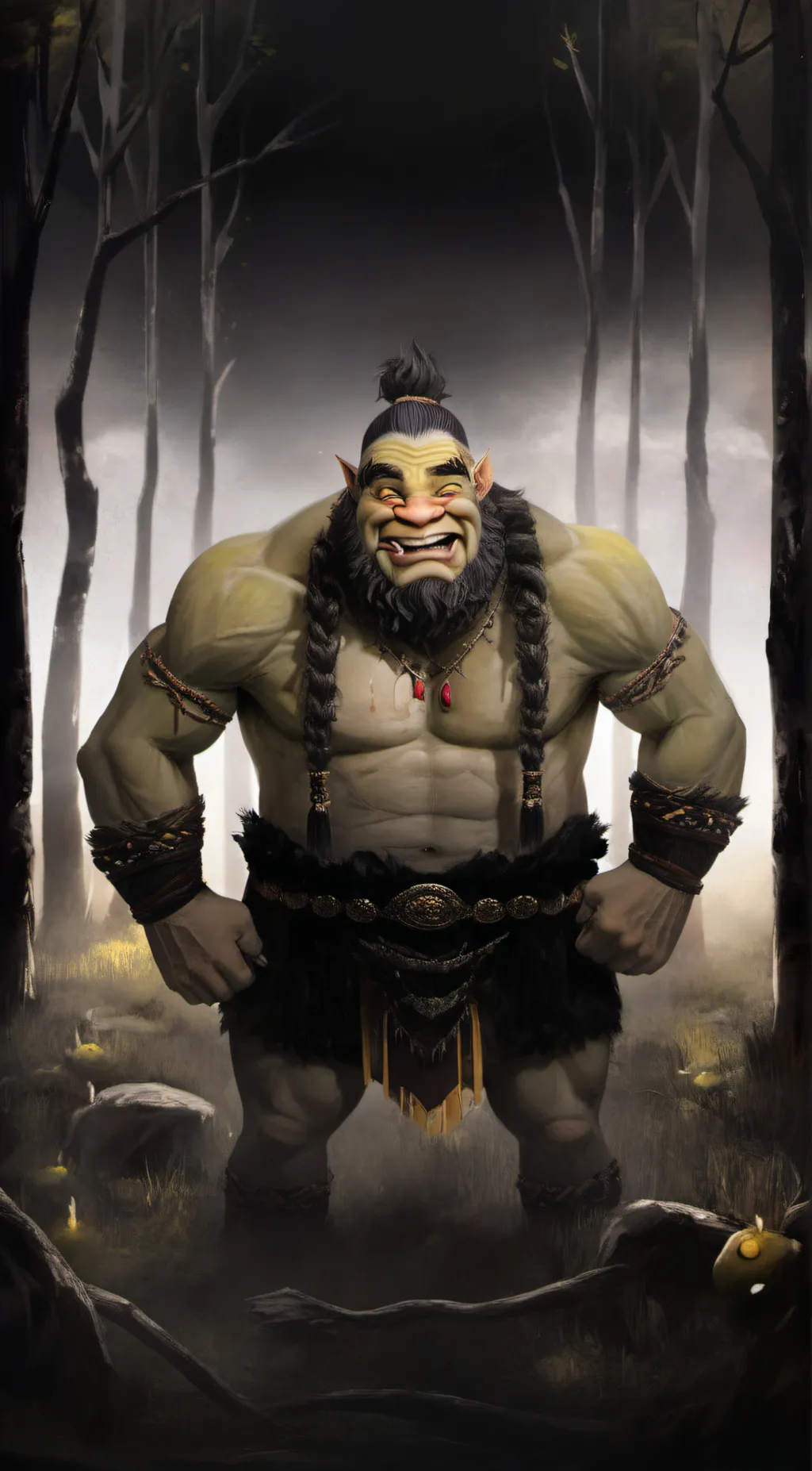 ai character: shrek background