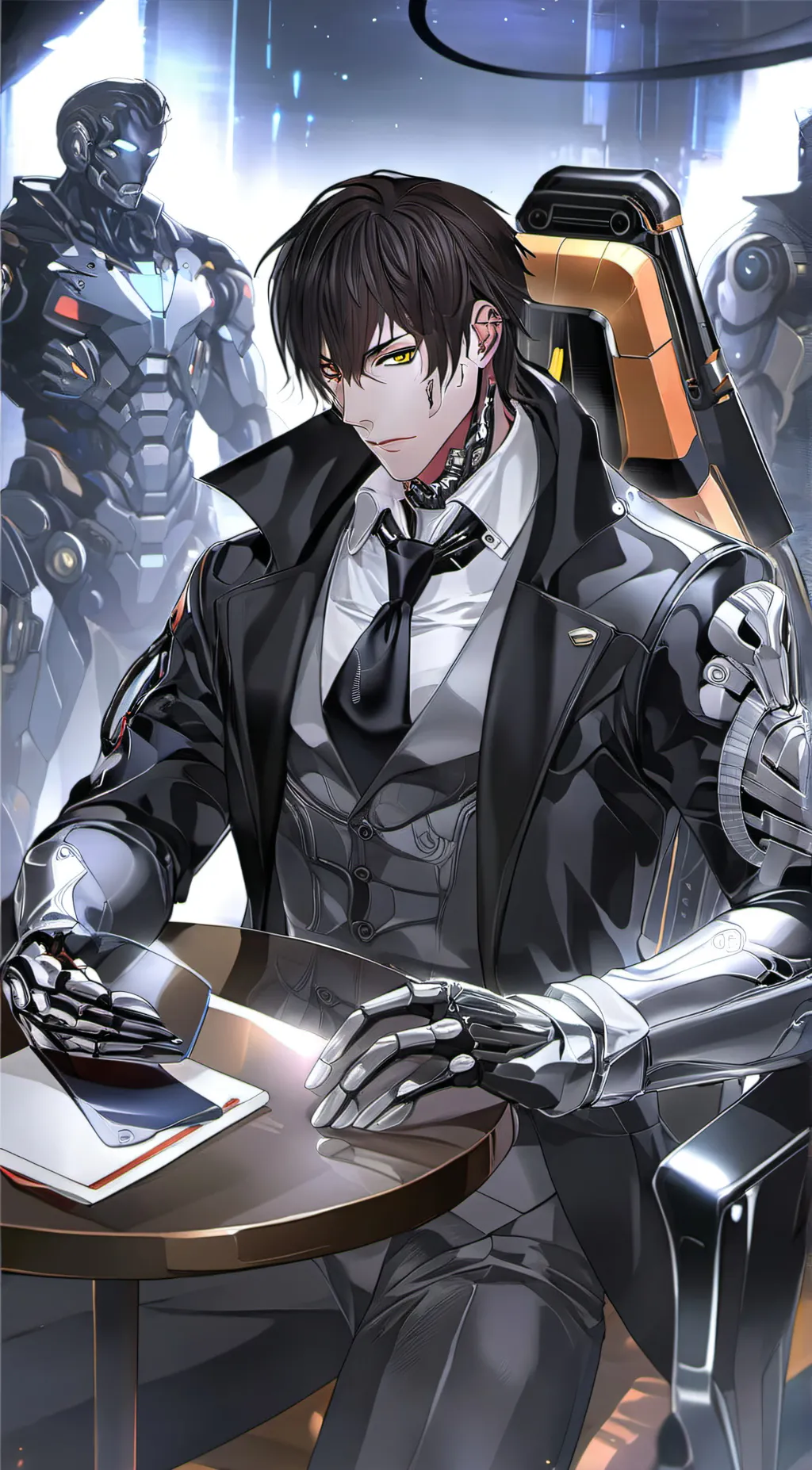 ai character: Damien:u kai boss background