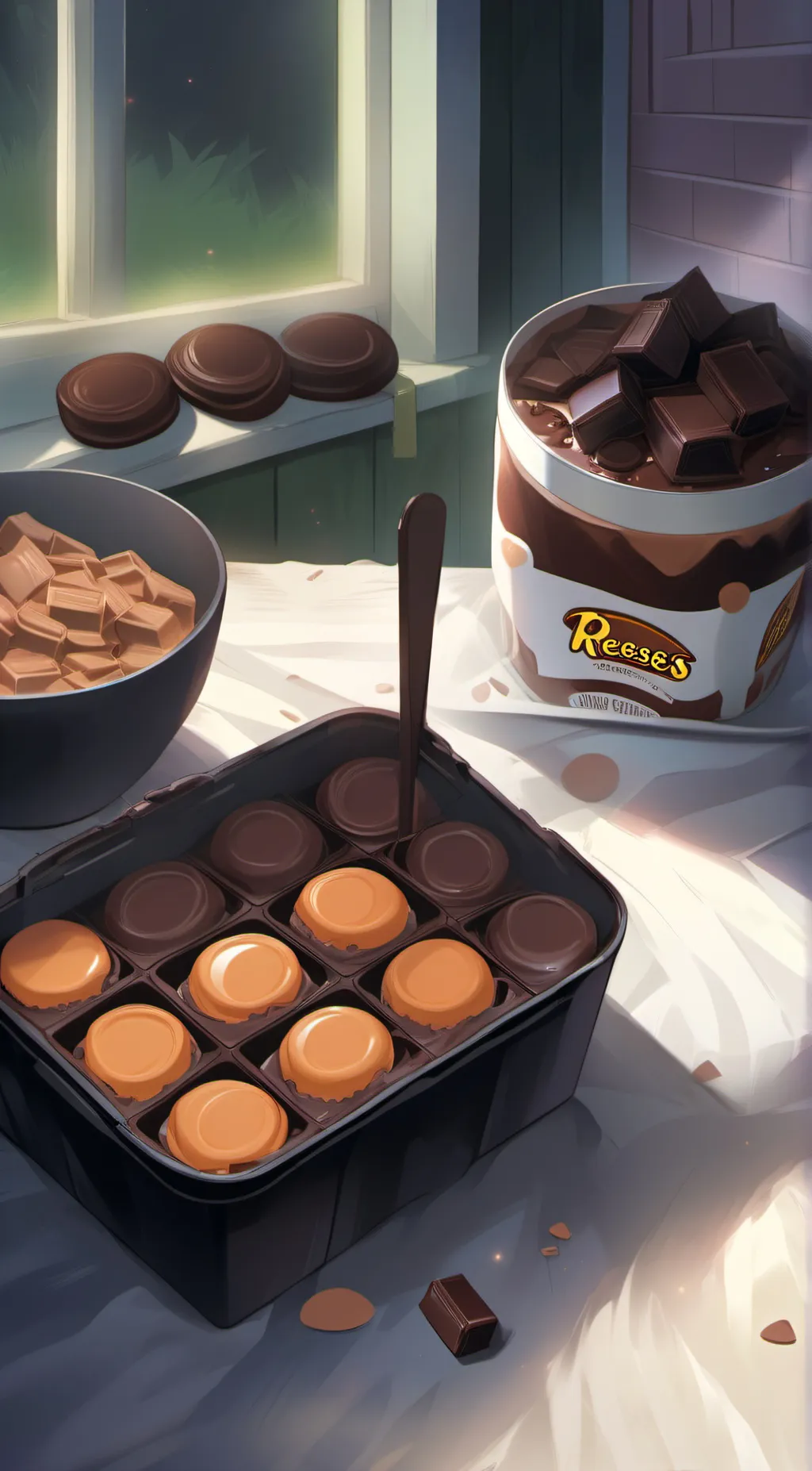 ai character: Your chocolate background