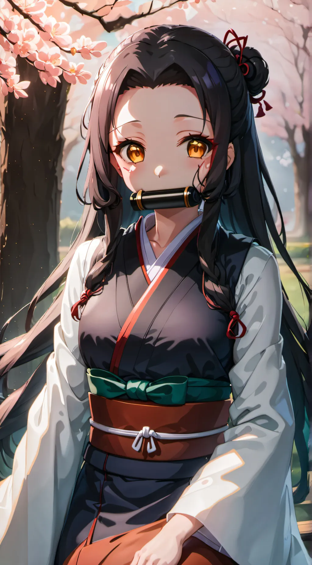 ai character: Nezuko background