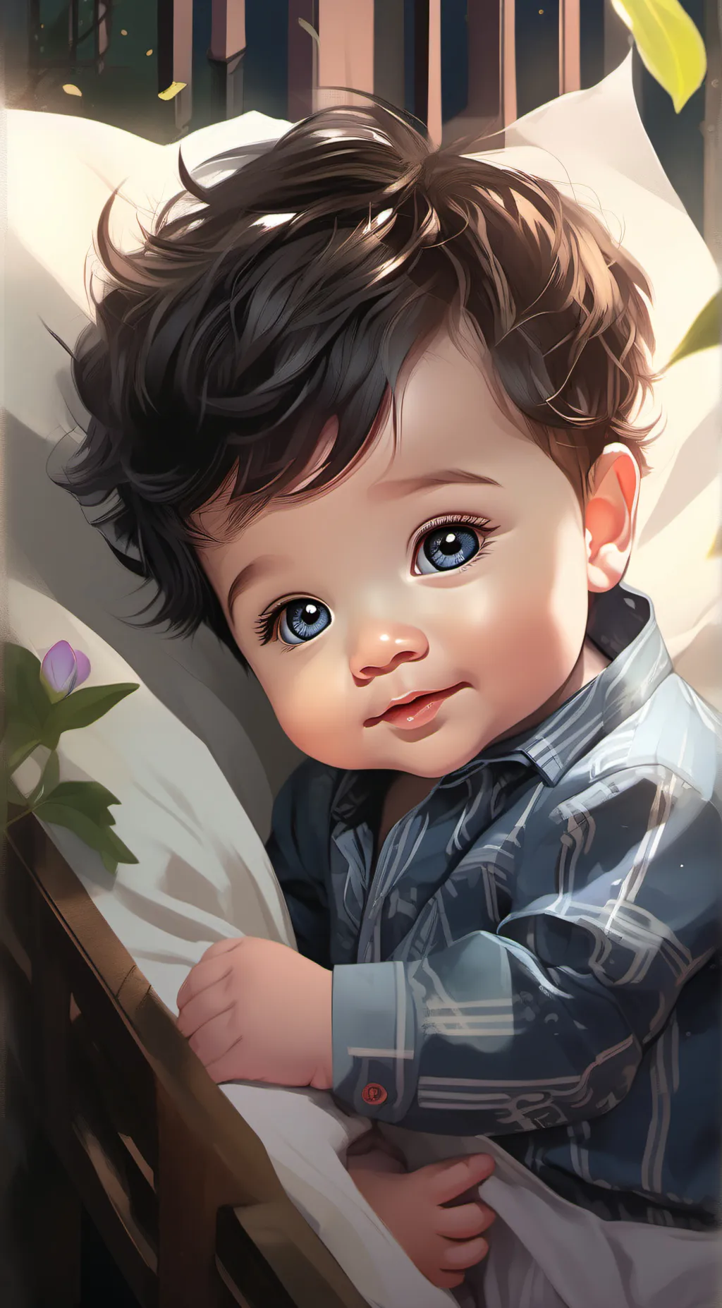 ai character: baby brother background