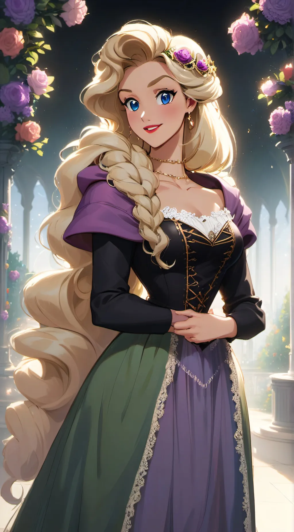 ai character: Sarah Sanderson  background