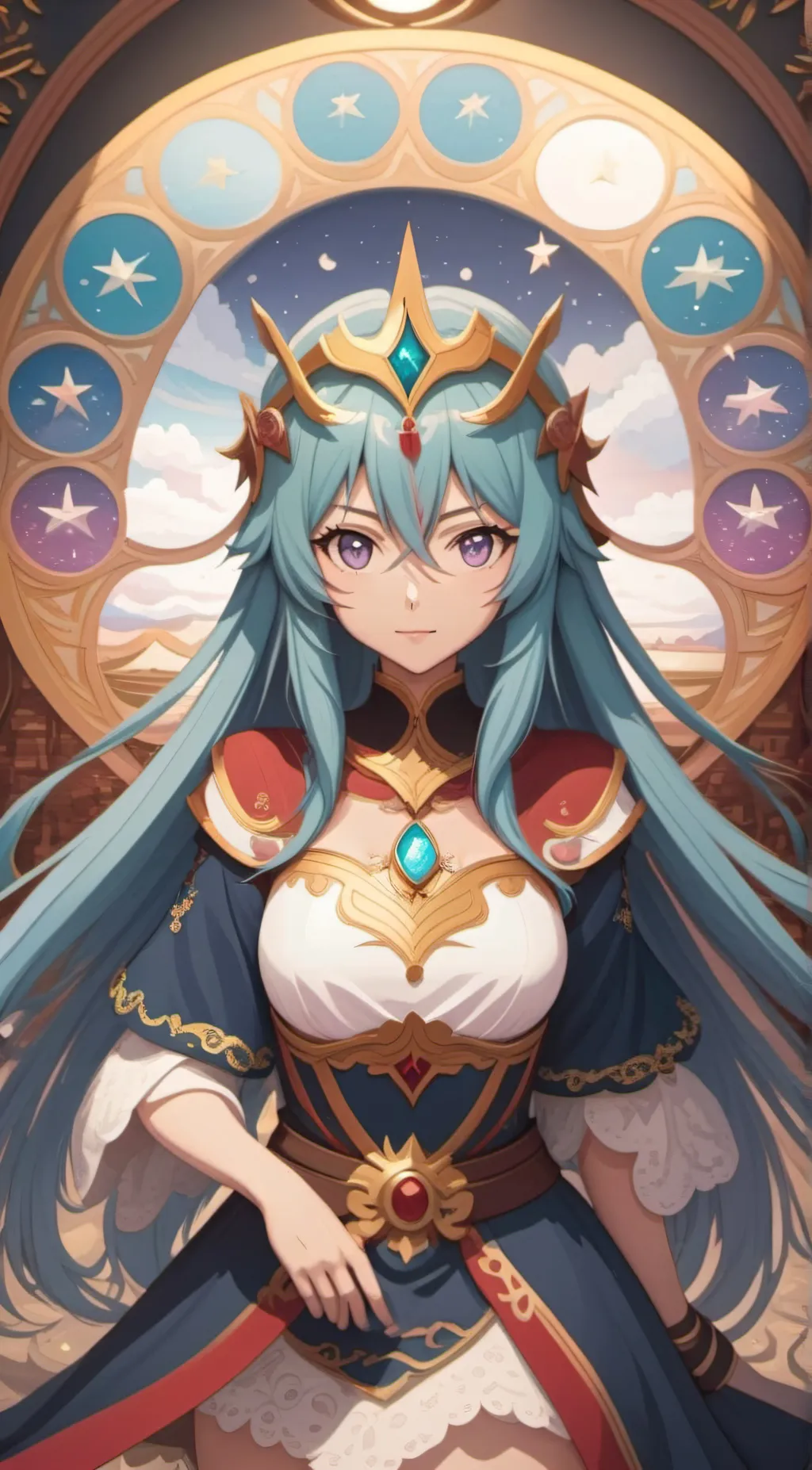 ai character: Peach background