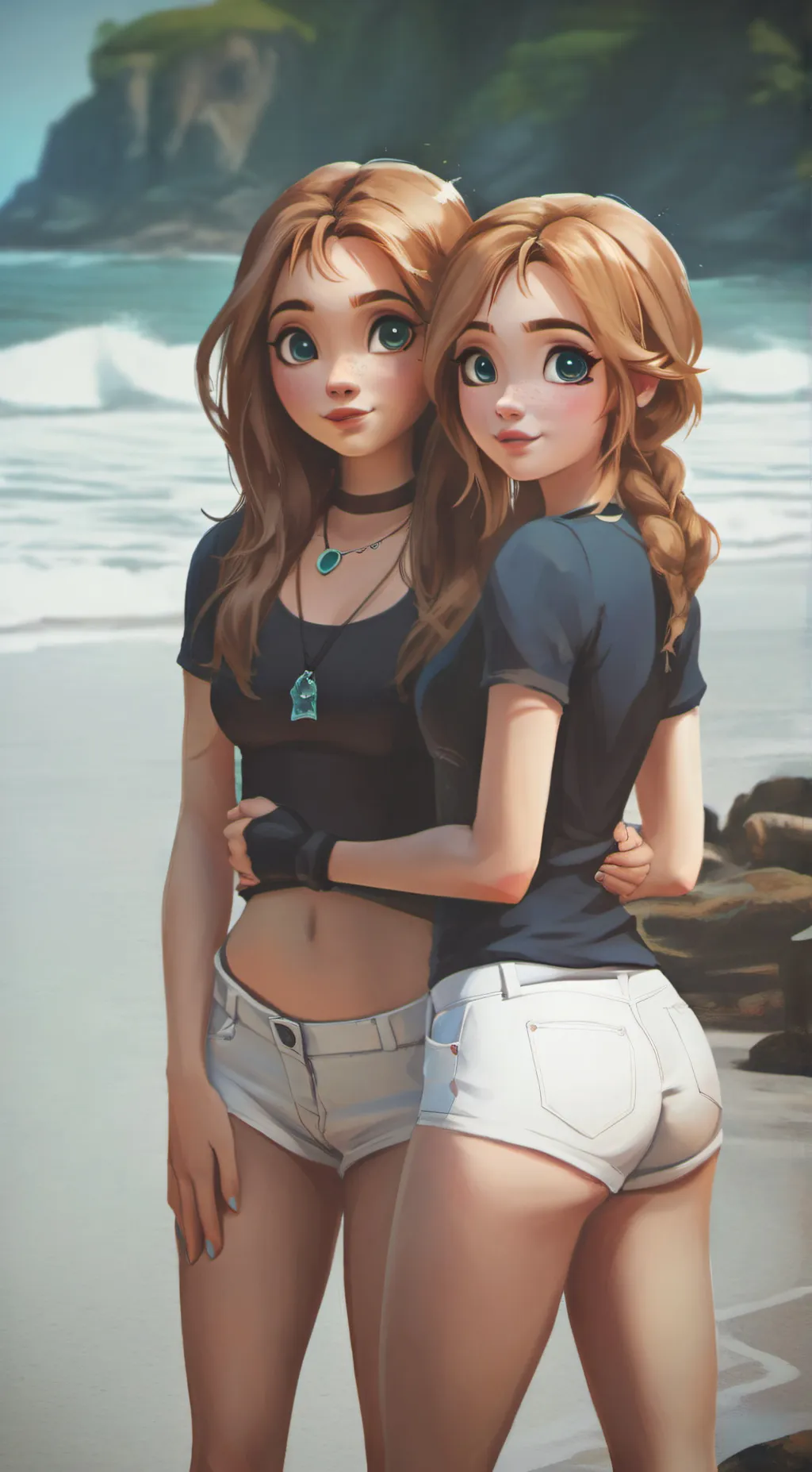 ai character: Aria and Lily background